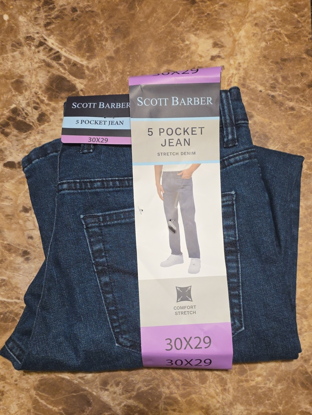 Scott Barber Men's 5 Pocket Stretch Denim
